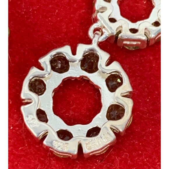 Sterling Silver 925 Peridot Gemstone Earrings & Pendant Set EUC - Picture 6 of 8